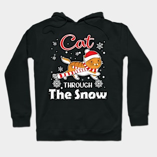 Cat Through The Snow Hoodie